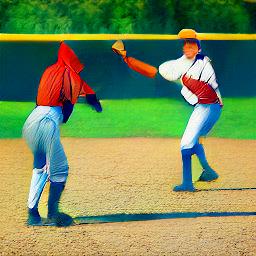 generated: a team playing baseball #7